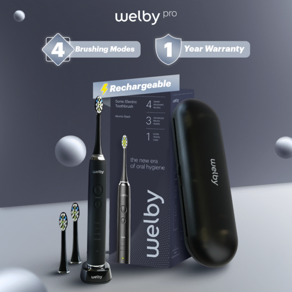 Welby Electric Toothbrush PRO Black W0208 Sikat Gigi Elektrik​