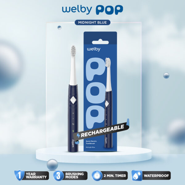Welby Electric Toothbrush POP Blue W0309 Sikat Gigi Elektrik​